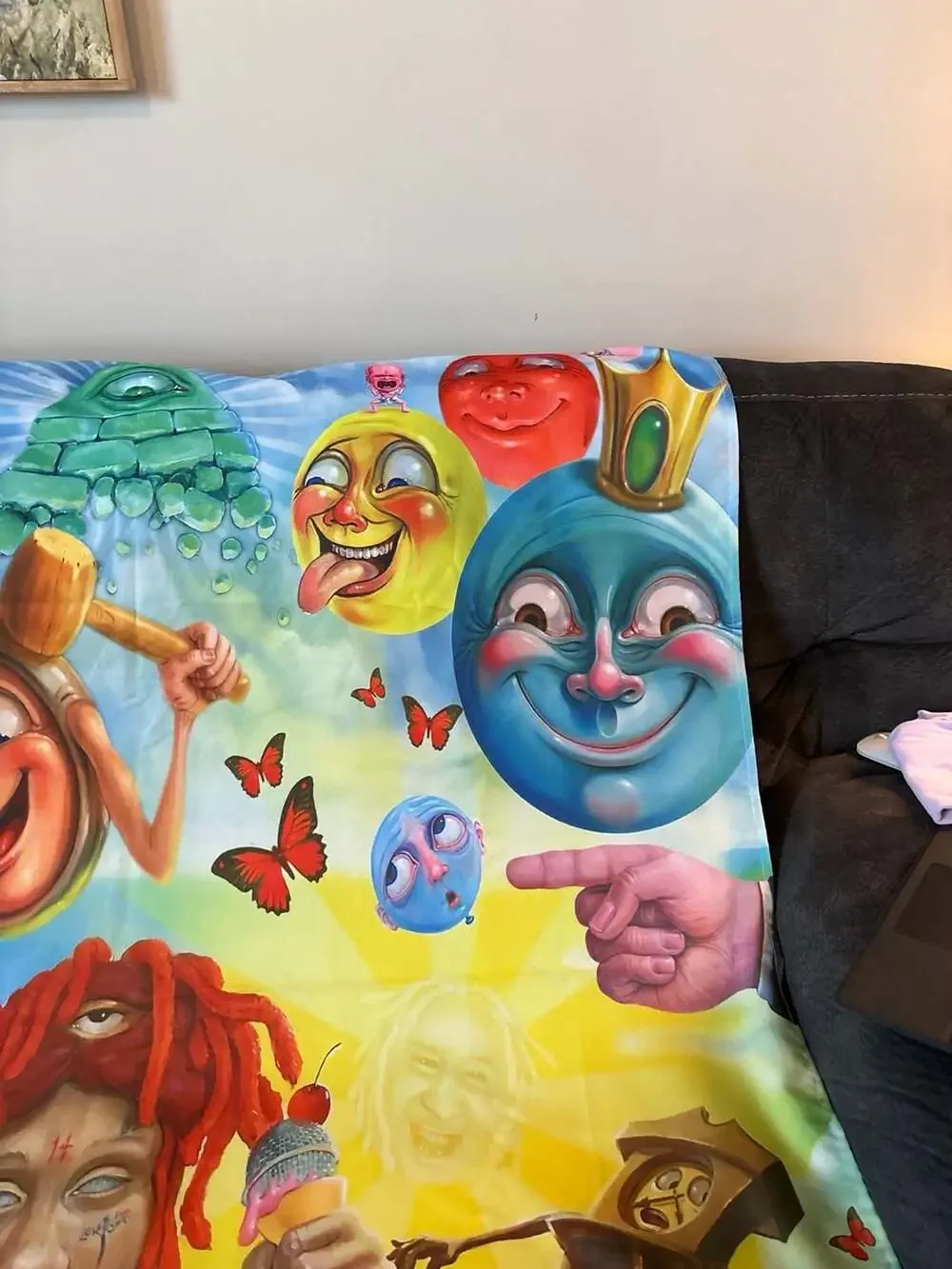 Trippk Red Life's a Trip tapestry 50x60